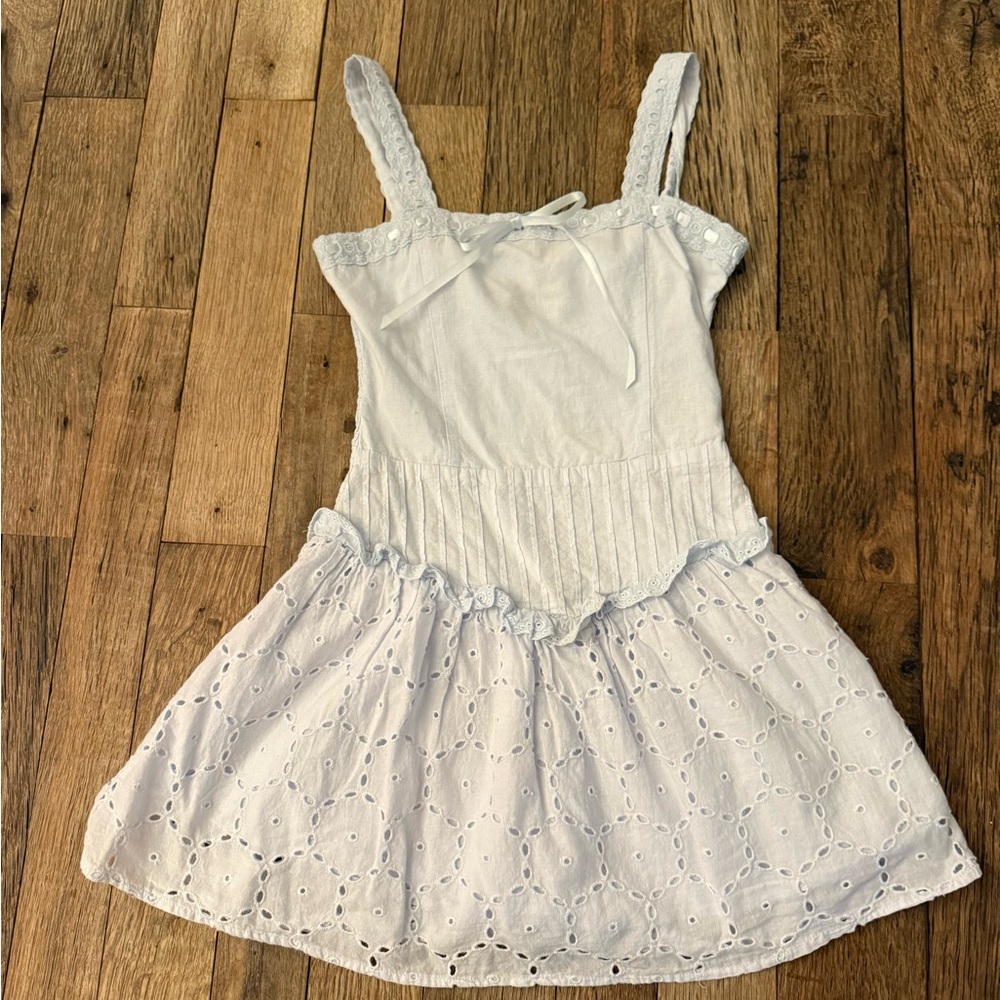 Katie J NYC White Eyelet Casual Dress